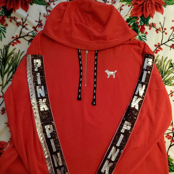 VS Pink Quarter Zip Hoodie - Picture 1 of 7